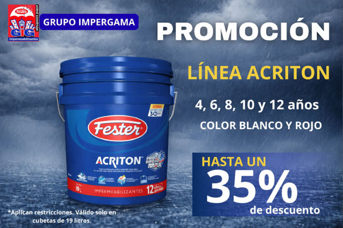 Promoción Línea Acriton hasta 35% de descuento